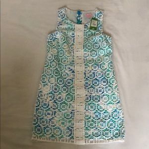 Lily Pulitzer💙Blue and Green🤍White lace